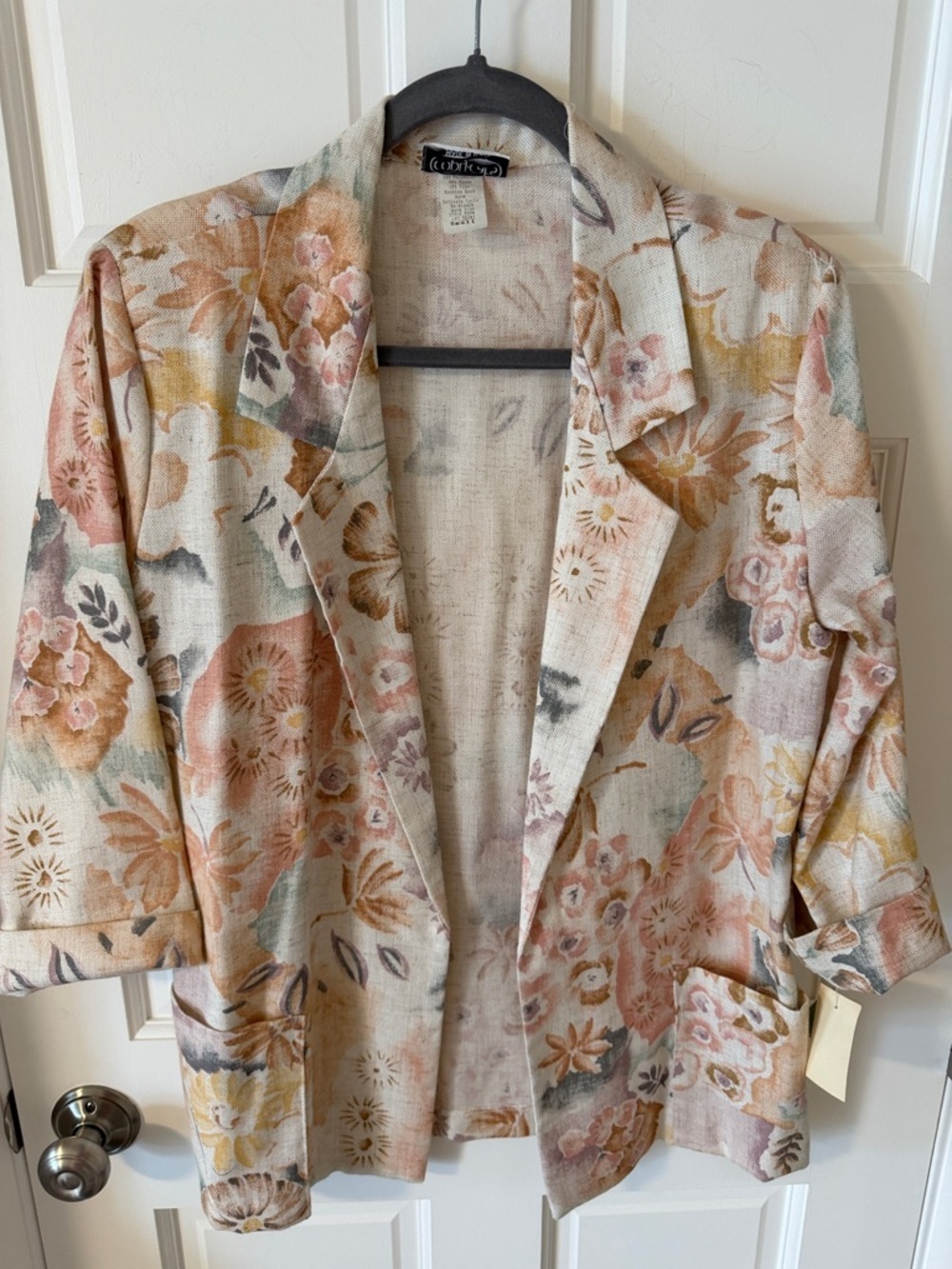 NWT Vtg 80s 90s Copy Cats Floral Blazer - Cottagecore Artsy Pastel Jacket Small